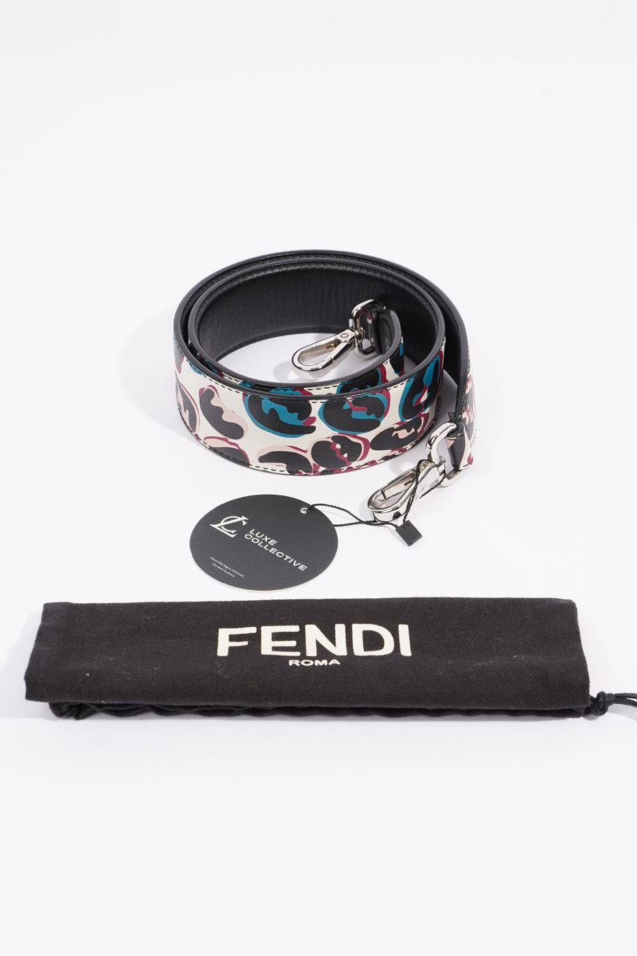 Fendi Strap You Multi FF Print / Black Leather Image 7