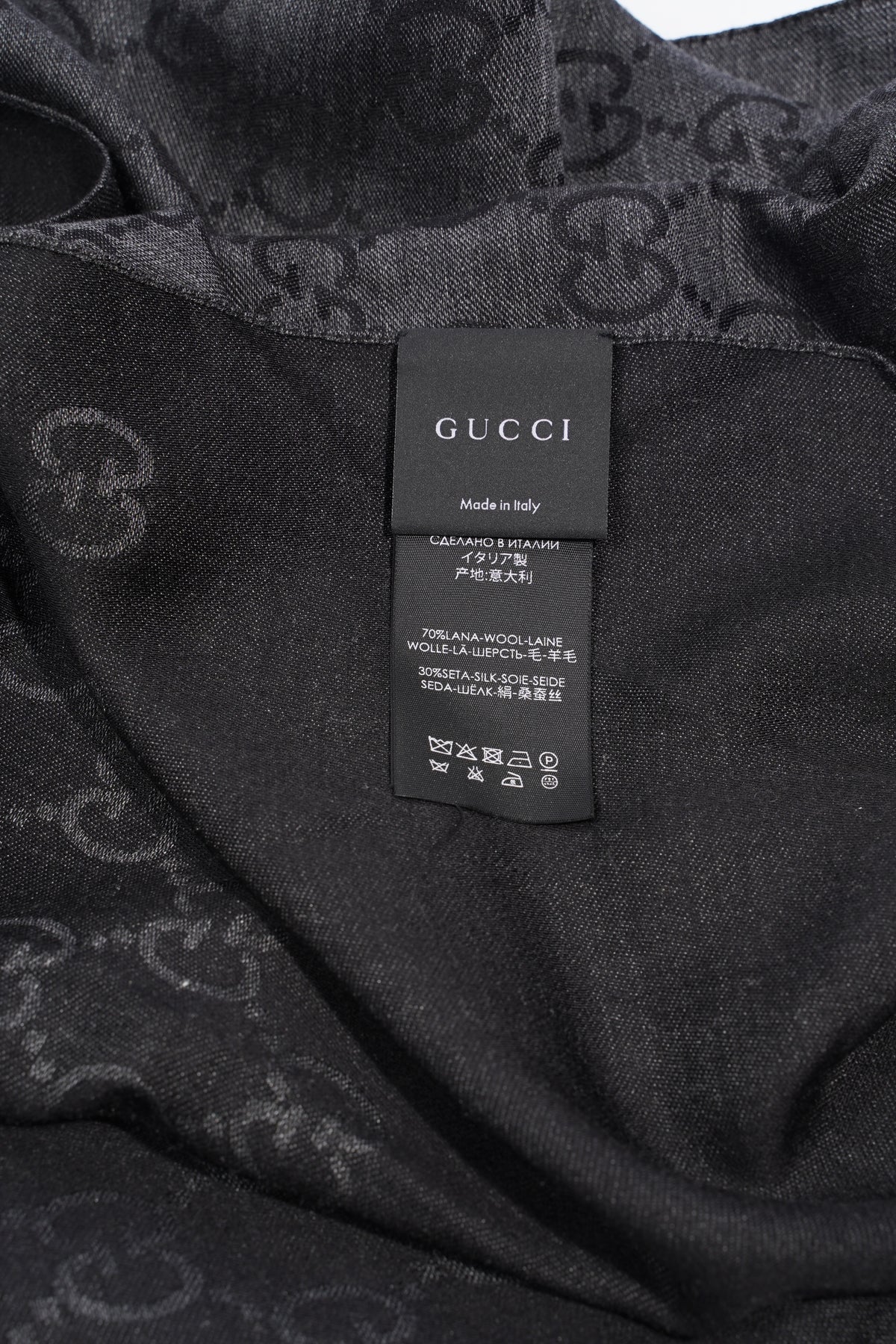 Gucci Monogram stole Black Wool ref.101001 - Joli Closet