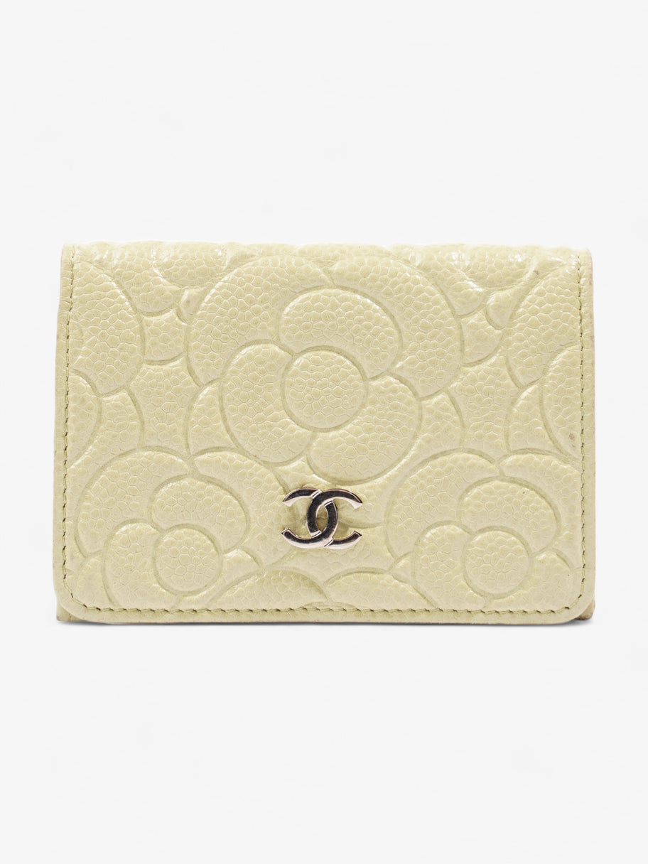 Chanel Camelia Wallet Beige Caviar Leather Image 1