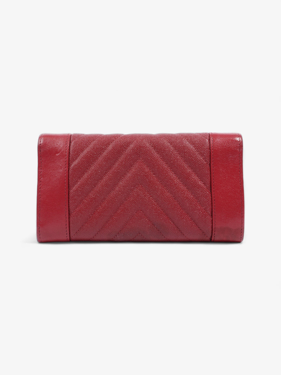 Chanel Mademoiselle Long Wallet Red Caviar Leather Image 3