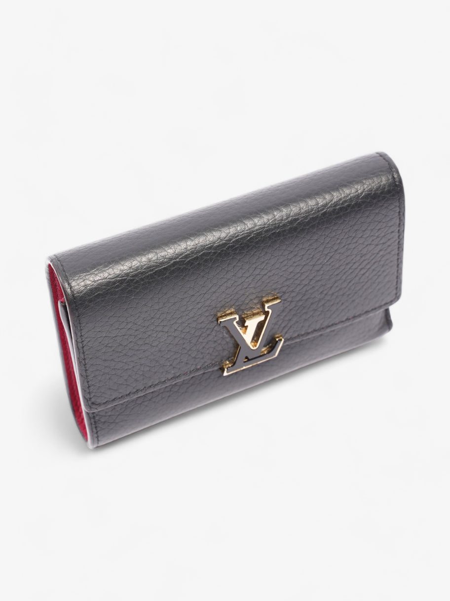 Louis Vuitton Capucine Wallet Black Leather Image 6