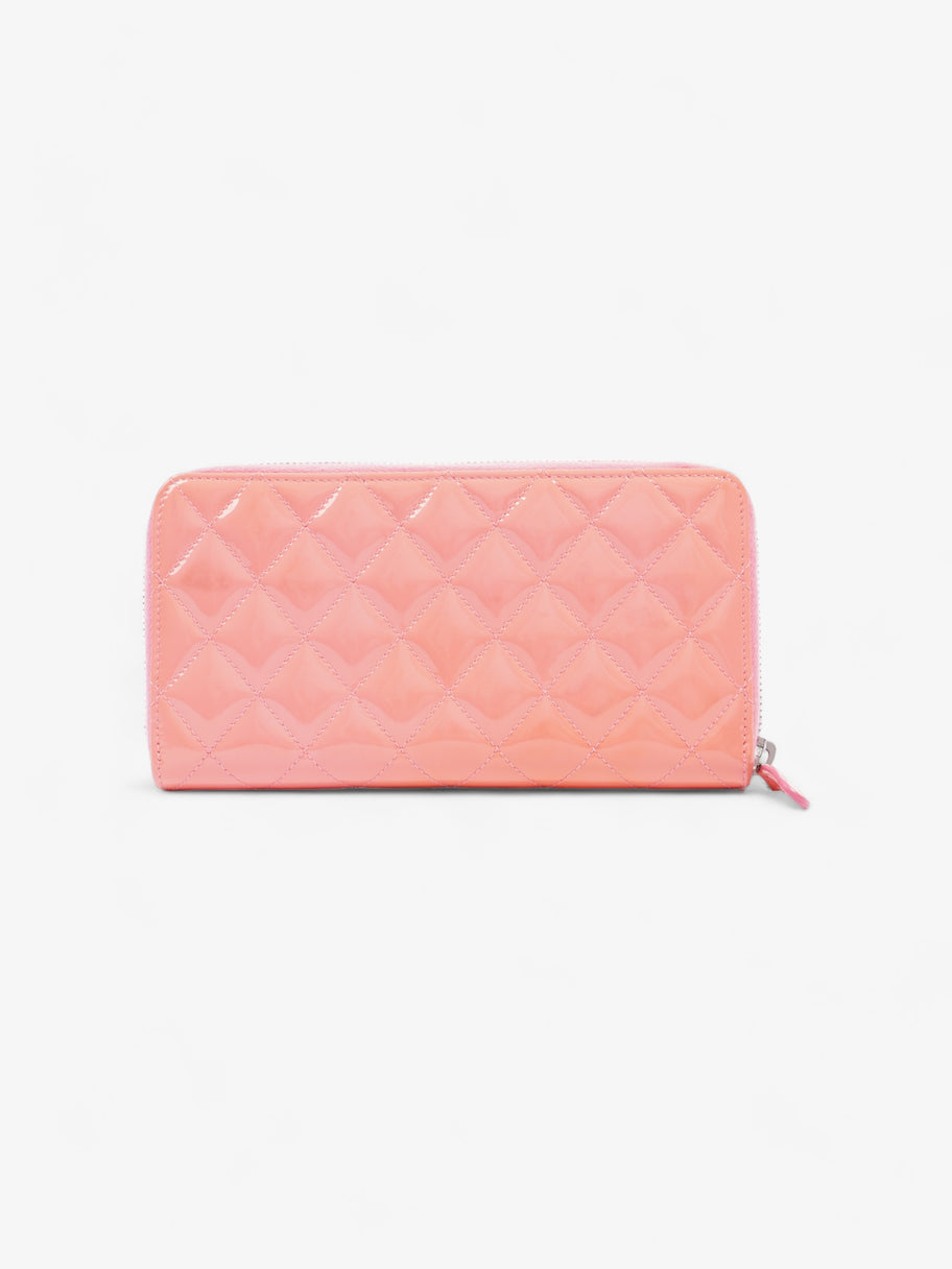 Bi-Fold Long Wallet Pink Matelasse Leather Image 3