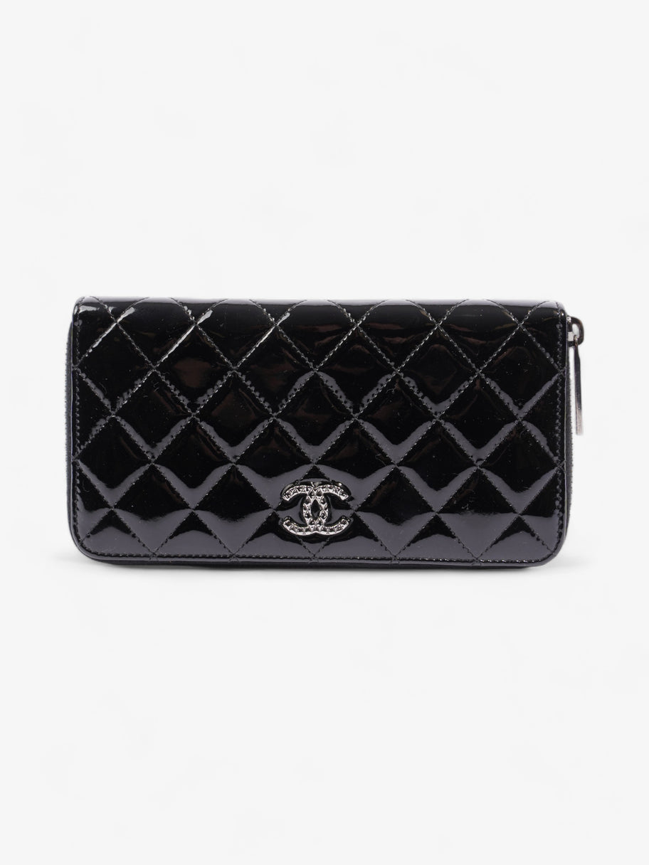 Chanel Brilliant Zip Around Wallet Black Patent Leather Image 1