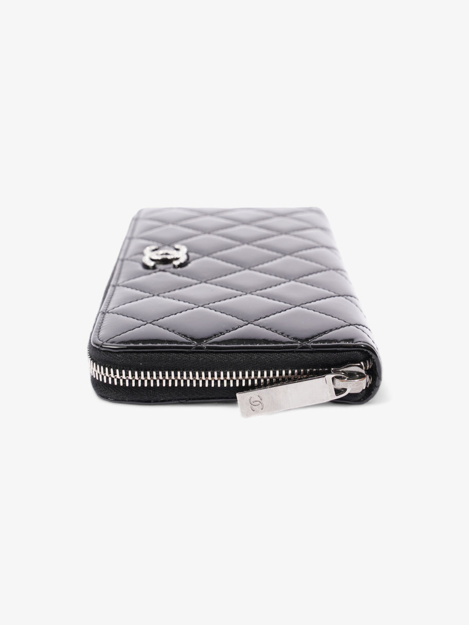 Chanel Brilliant Zip Around Wallet Black Patent Leather Image 2