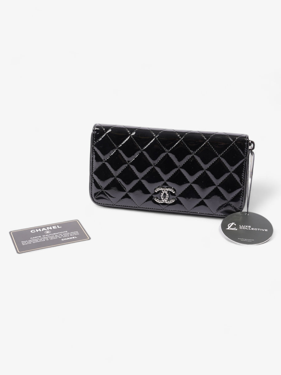 Chanel Brilliant Zip Around Wallet Black Patent Leather Image 7