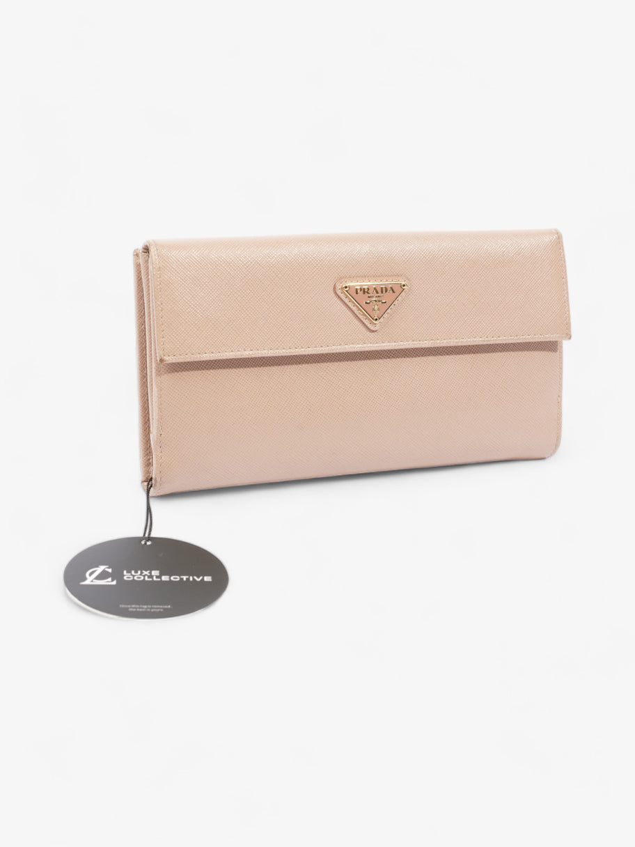 Prada Long Wallet Beige Saffiano Leather Image 8