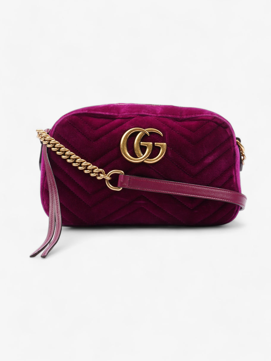 GG Marmont Purple Velvet Small Image 1