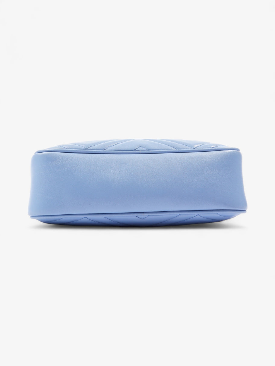 GG Marmont Blue Matelasse Leather Small Image 6