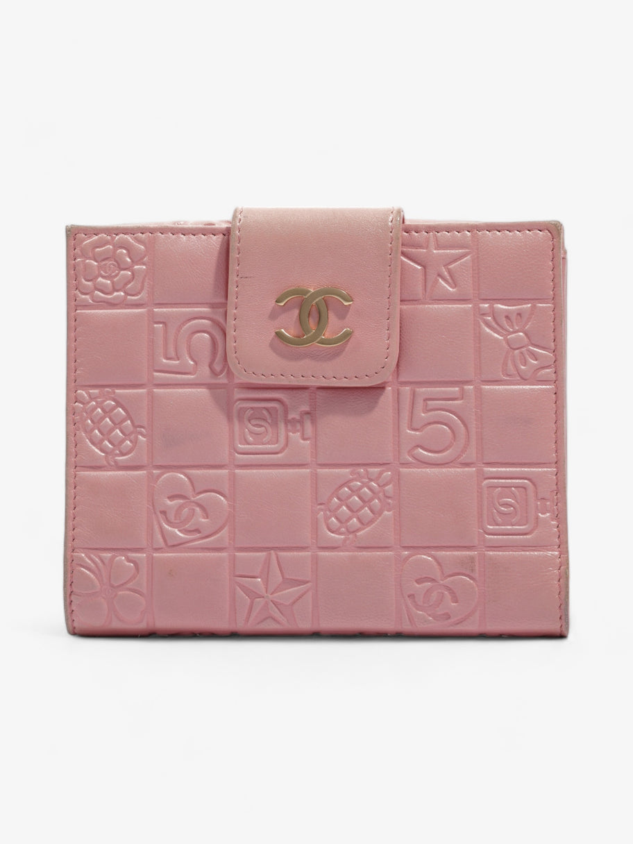 Chanel Choco Bar No.5 Bifold Wallet Pink Lambskin Leather Image 1