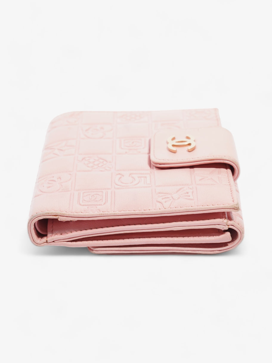 Chanel Choco Bar No.5 Bifold Wallet Pink Lambskin Leather Image 2