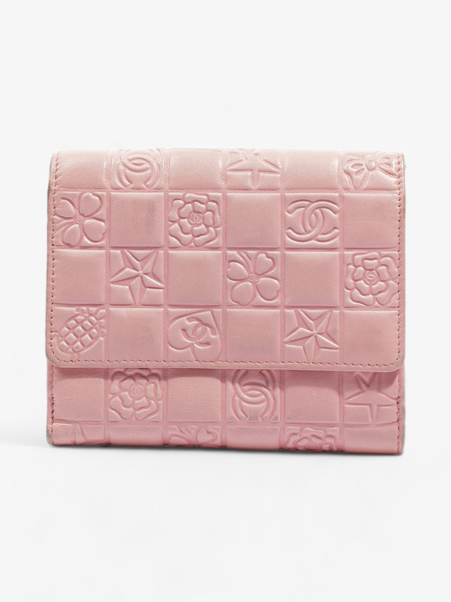 Chanel Choco Bar No.5 Bifold Wallet Pink Lambskin Leather Image 3