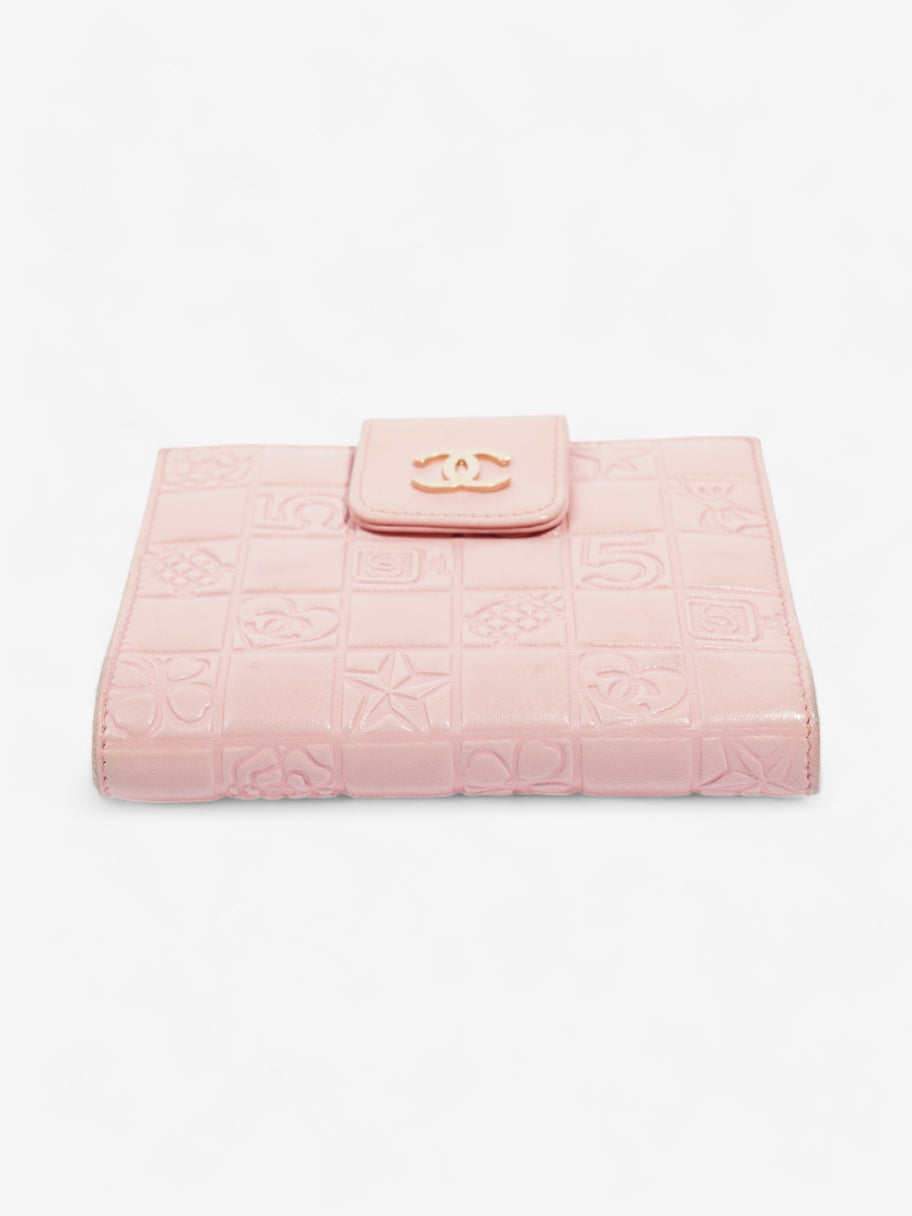 Chanel Choco Bar No.5 Bifold Wallet Pink Lambskin Leather Image 5