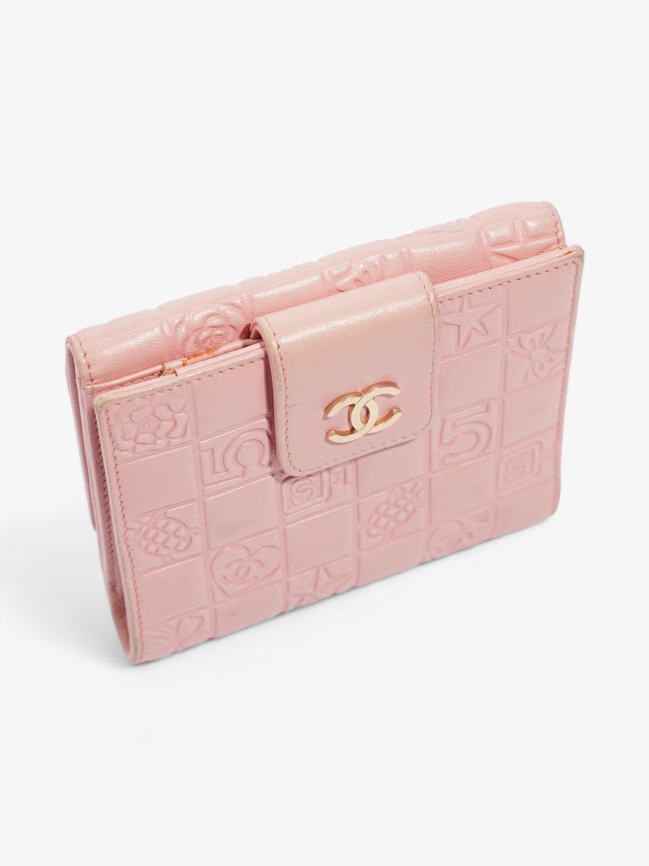 Chanel Choco Bar No.5 Bifold Wallet Pink Lambskin Leather Image 6