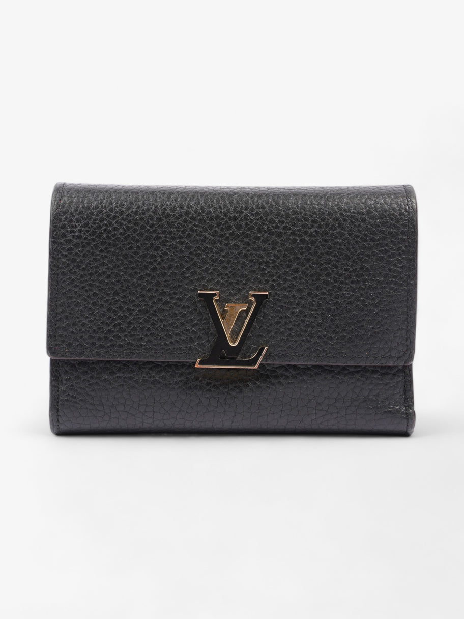 Louis Vuitton Capucines Compact Wallet Black Leather Image 1