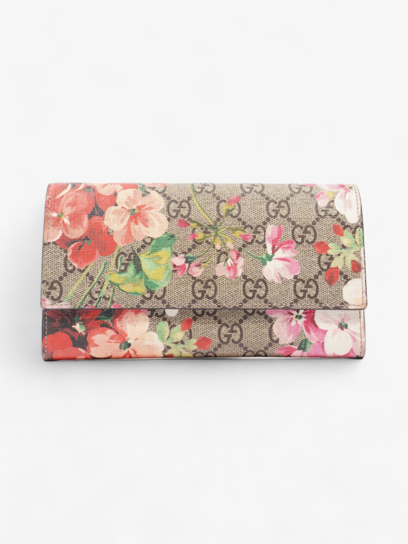  Gucci Continental Wallet Bloom Monogram Coated Canvas