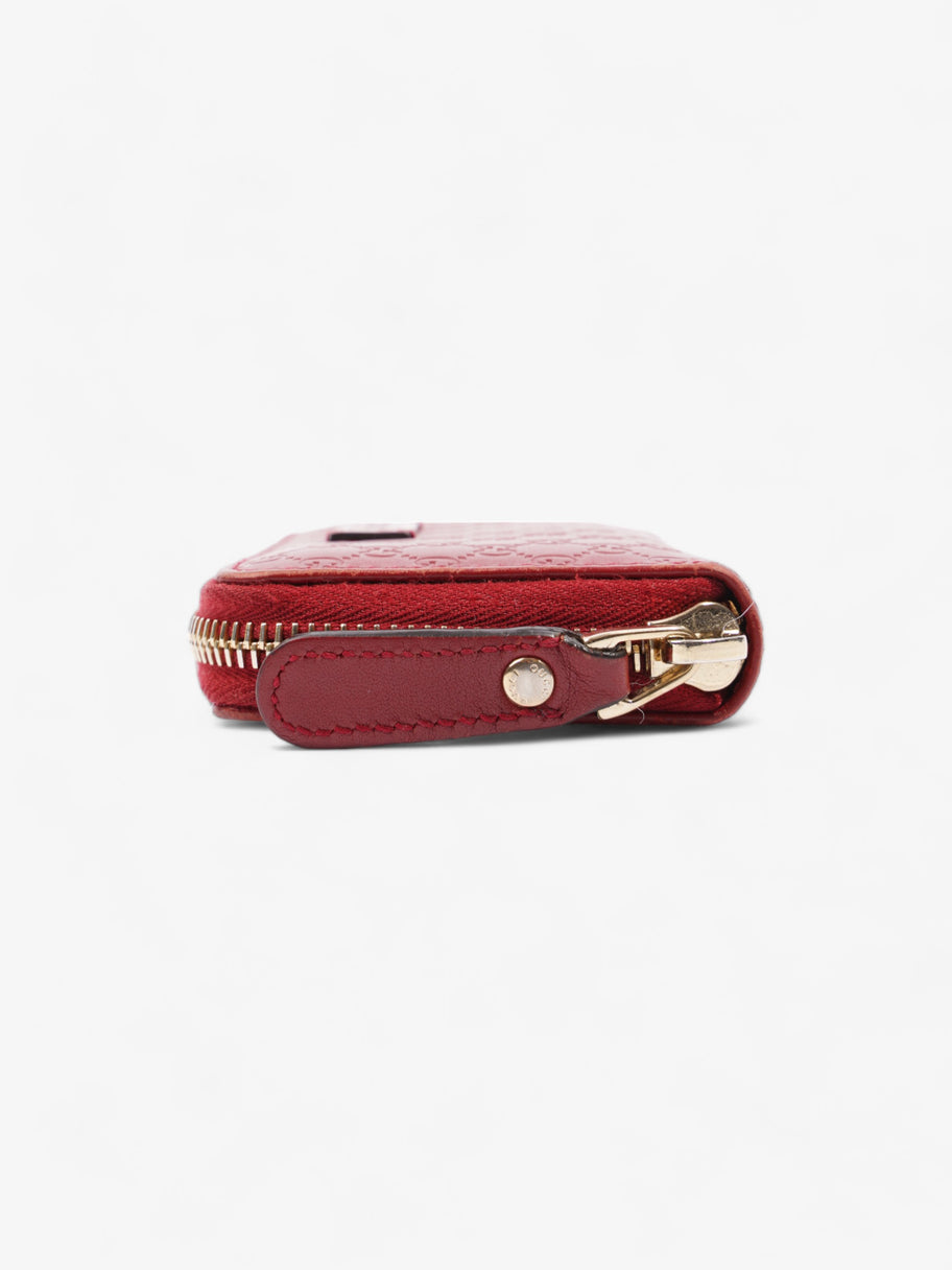 Micro Guccissima Compact Wallet Red Leather Image 4