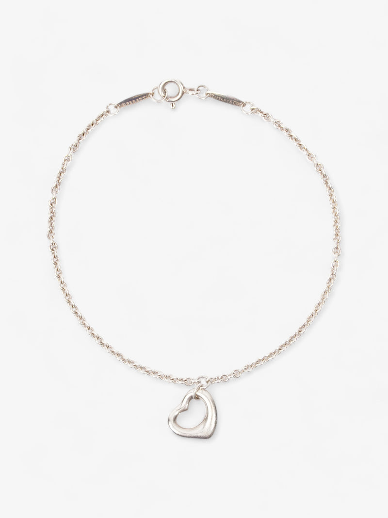  Tiffany and Co Elsa Peretti Open Heart Bracelet Silver Silver Sterling