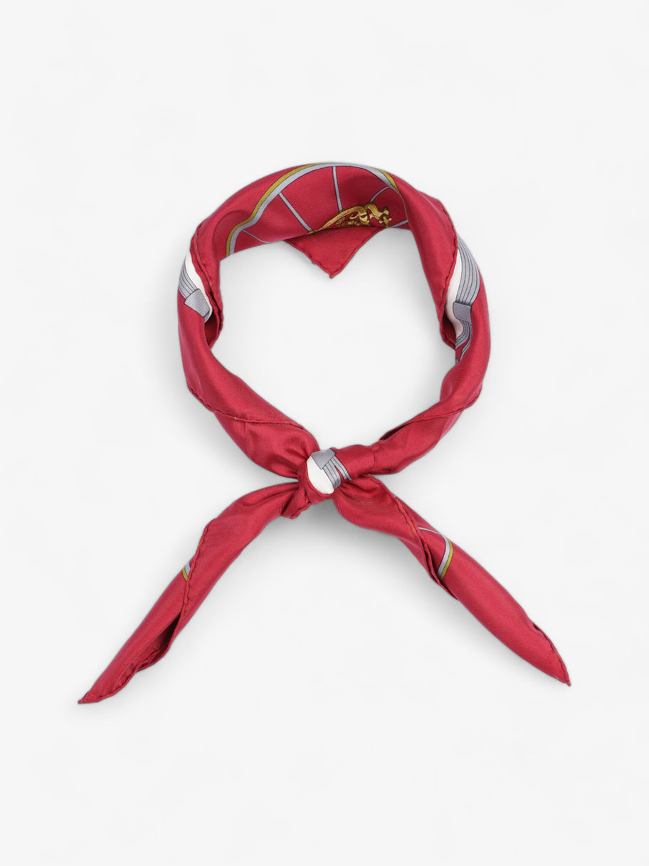 Carré 90 Springs Scarf  Red / White / Gold Silk 90 Image 2