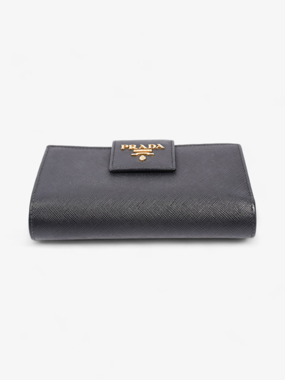 Logo Buckle Wallet Black Saffiano Leather Medium Image 5