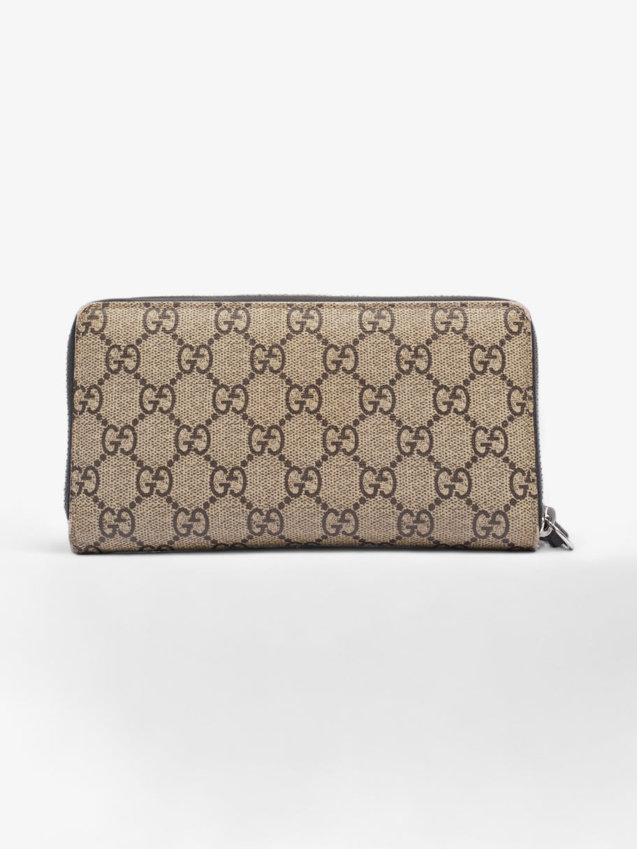 Snake Zip Around Wallet Beige And Ebony GG Supreme Coated Canvas Image 2