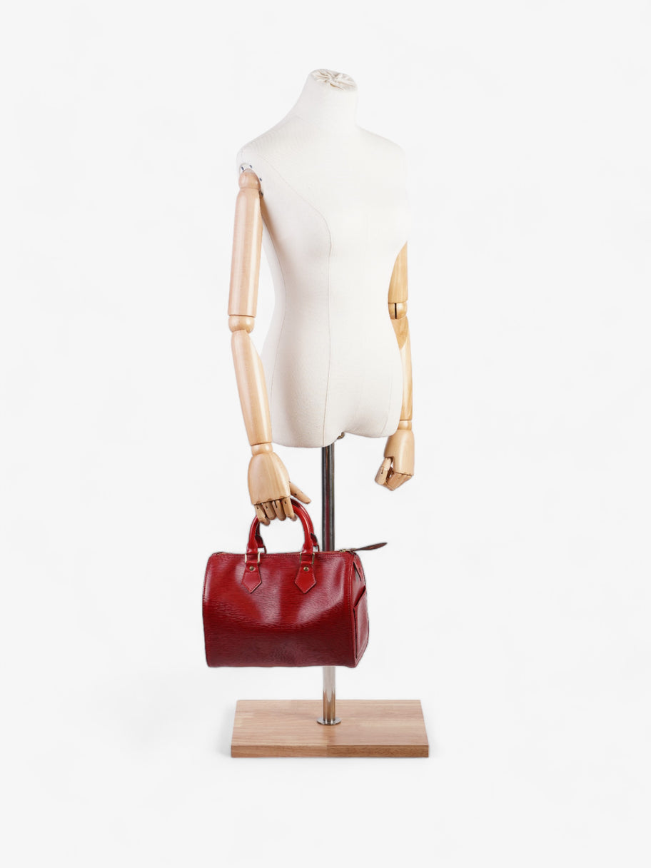 Louis Vuitton Speedy Red Epi Leather 25 Image 2