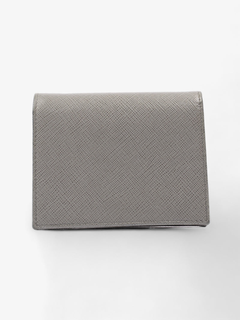  Prada Wallet Grey Saffiano Leather