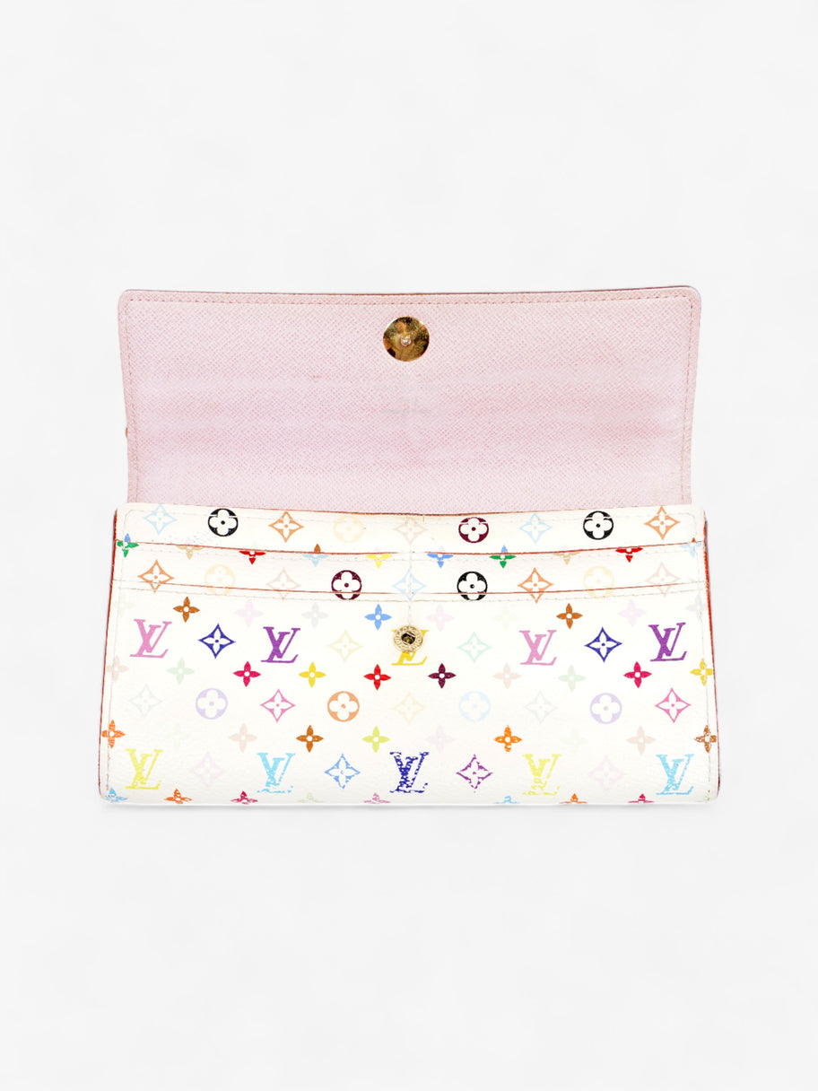 Louis Vuitton Sarah Wallet White / Multicolour Coated Canvas Image 3