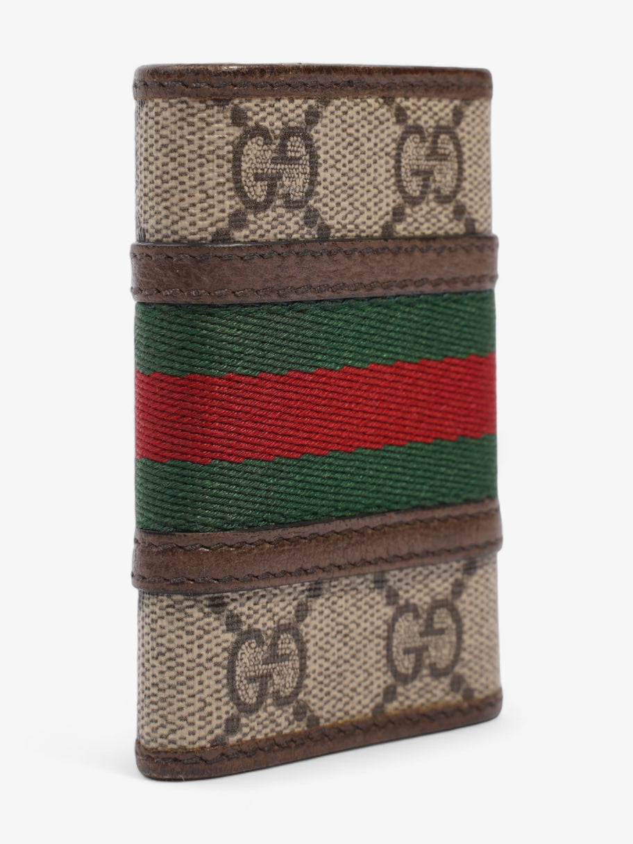 Gucci Key Case  Supreme / Green / Red Coated Canvas Image 6