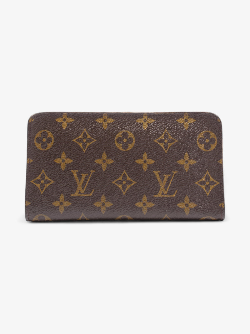  Louis Vuitton Zip Round Wallet Monogram Coated Canvas