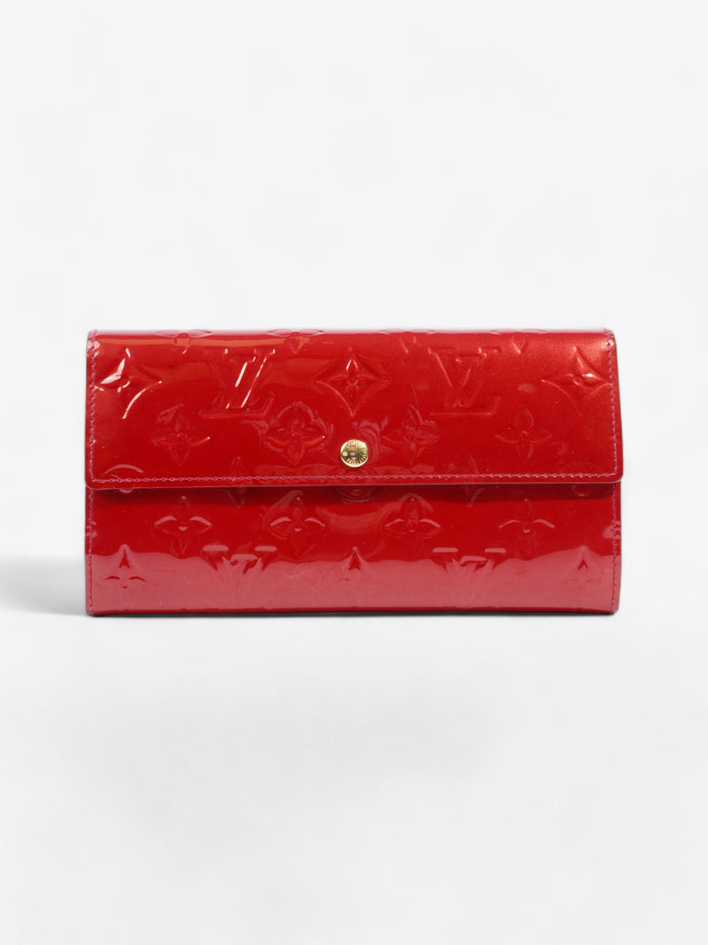  Louis Vuitton Sarah Wallet Red Vernis Leather