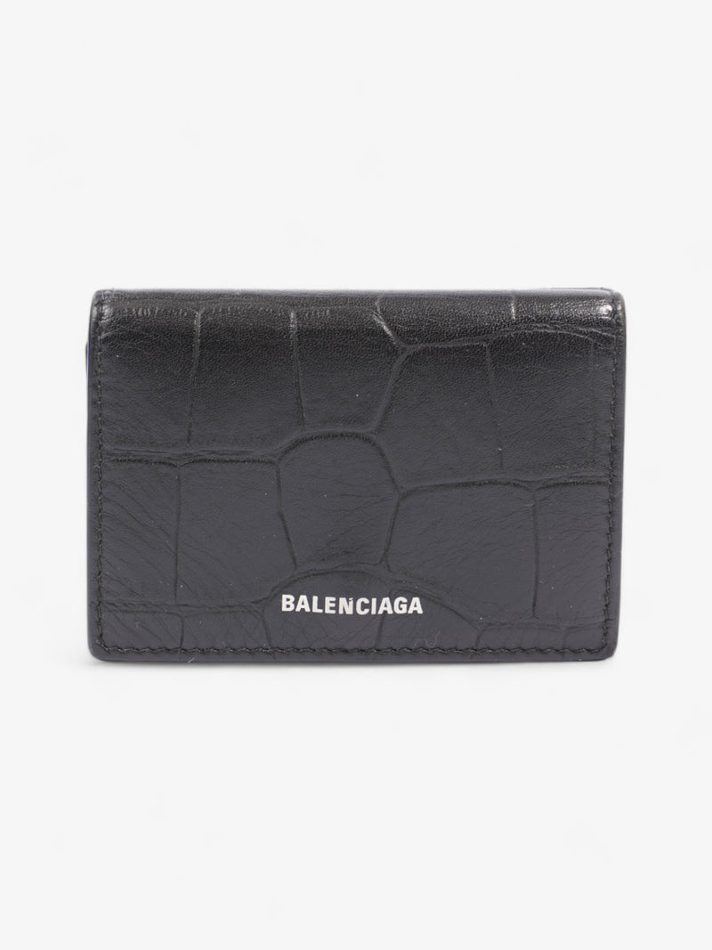  Balenciaga Logo Wallet Black Leather