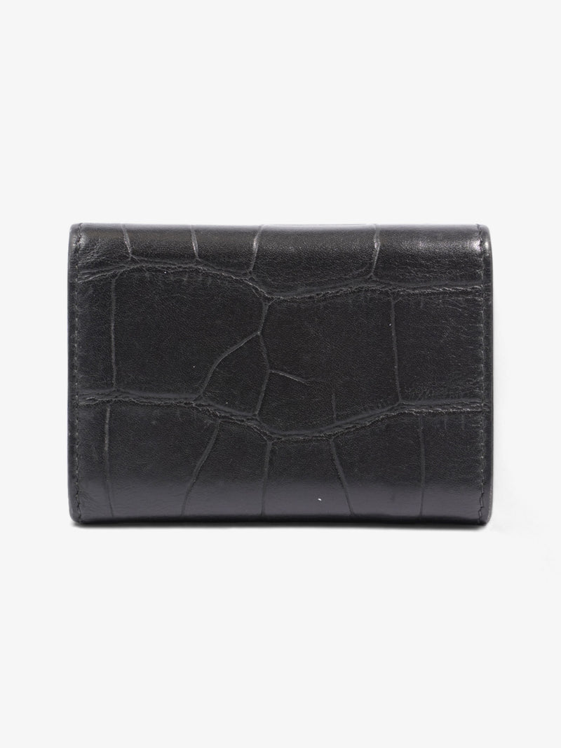  Balenciaga Logo Wallet Black Leather