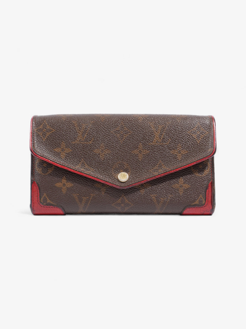  Louis Vuitton Portefeiulle Retiro French Wallet Monogram / Red Coated Canvas