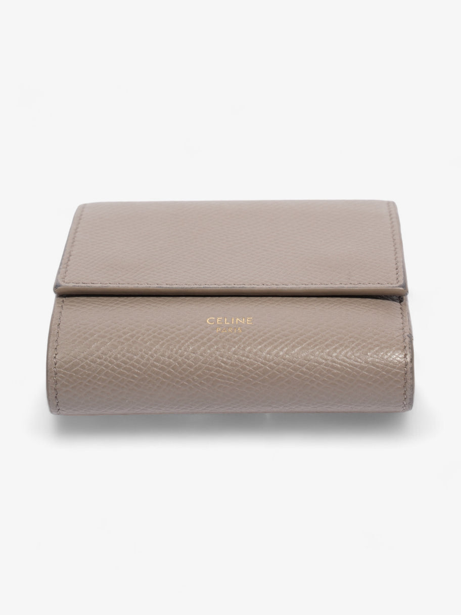 Celine Tri-Fold Compact Wallet Grey Leather Image 5