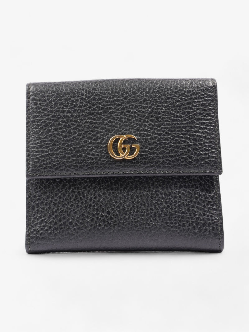  Gucci GG Marmont Compact Wallet Black Leather