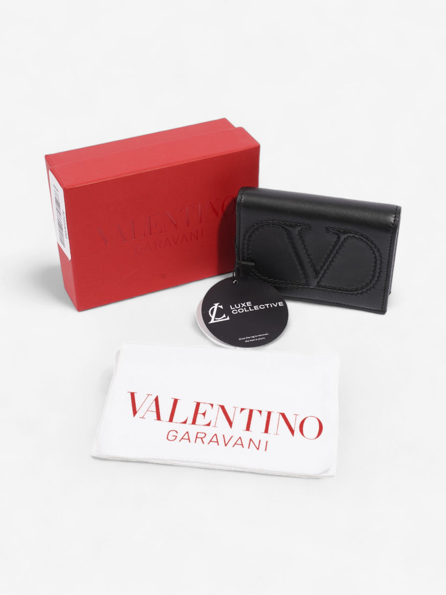 Valentino V Logo Compact Wallet Black Leather Image 9