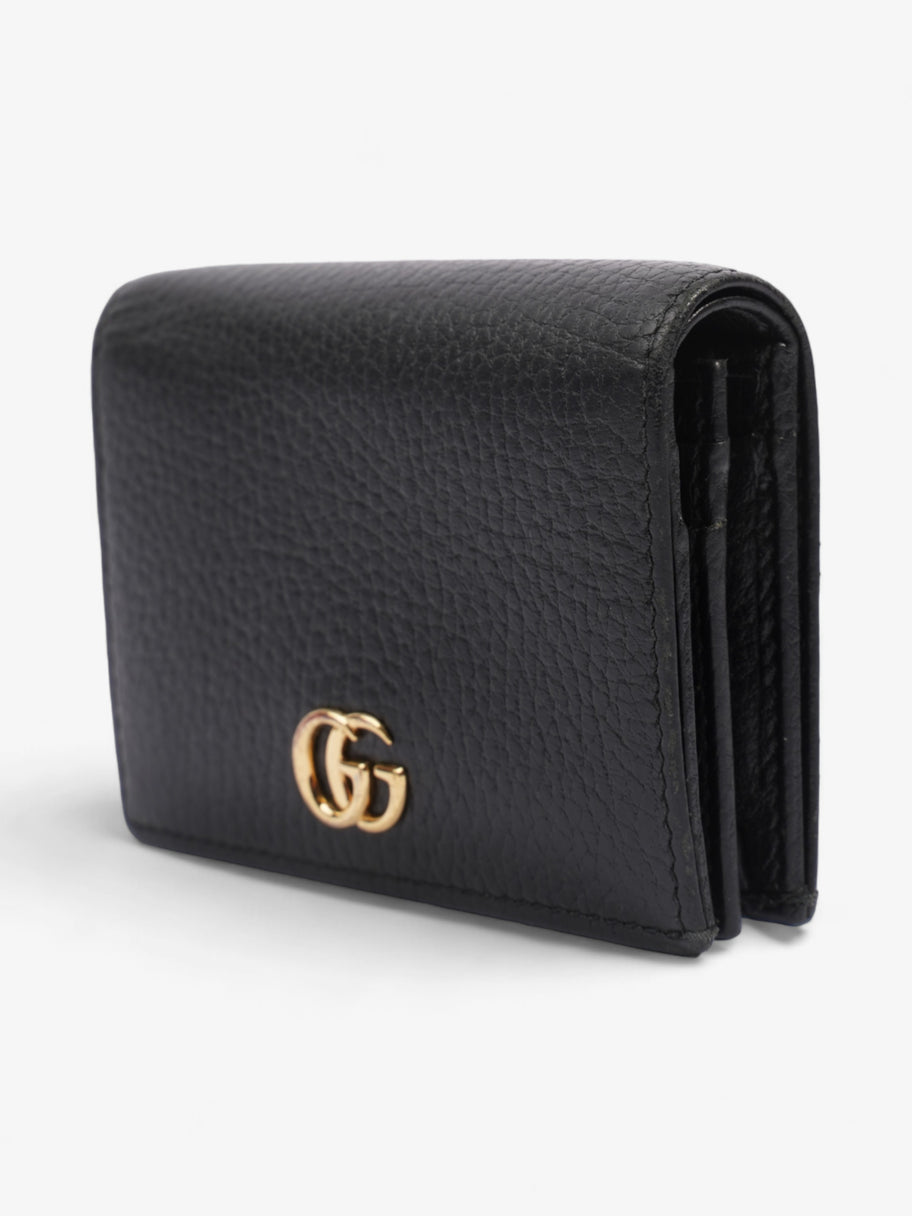 Gucci GG Marmont Leather Compact Wallet Black Grained Leather Luxe Collective