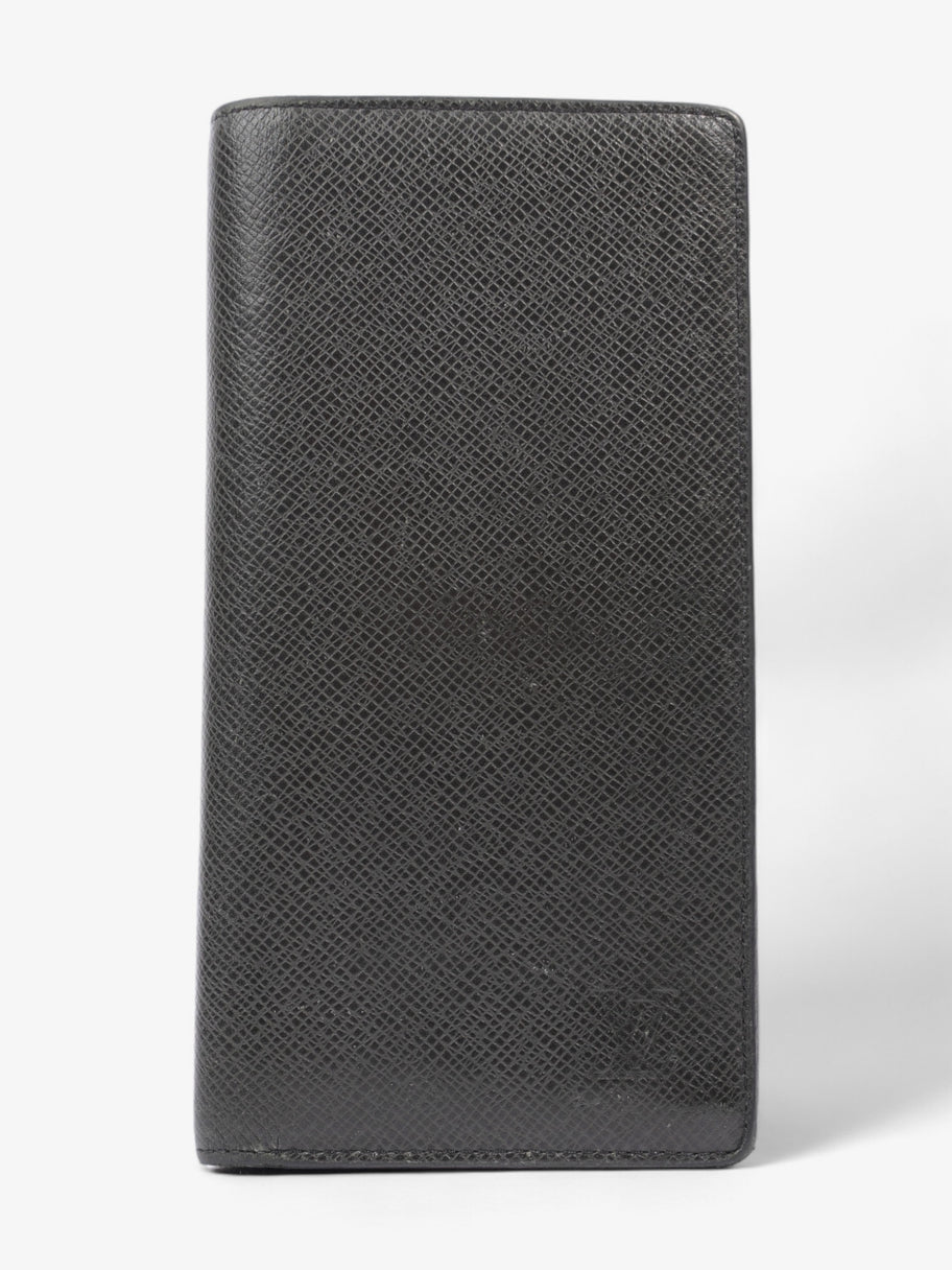 Louis Vuitton Taiga Portefeuille Brazza Long Wallet Black Leather Image 1