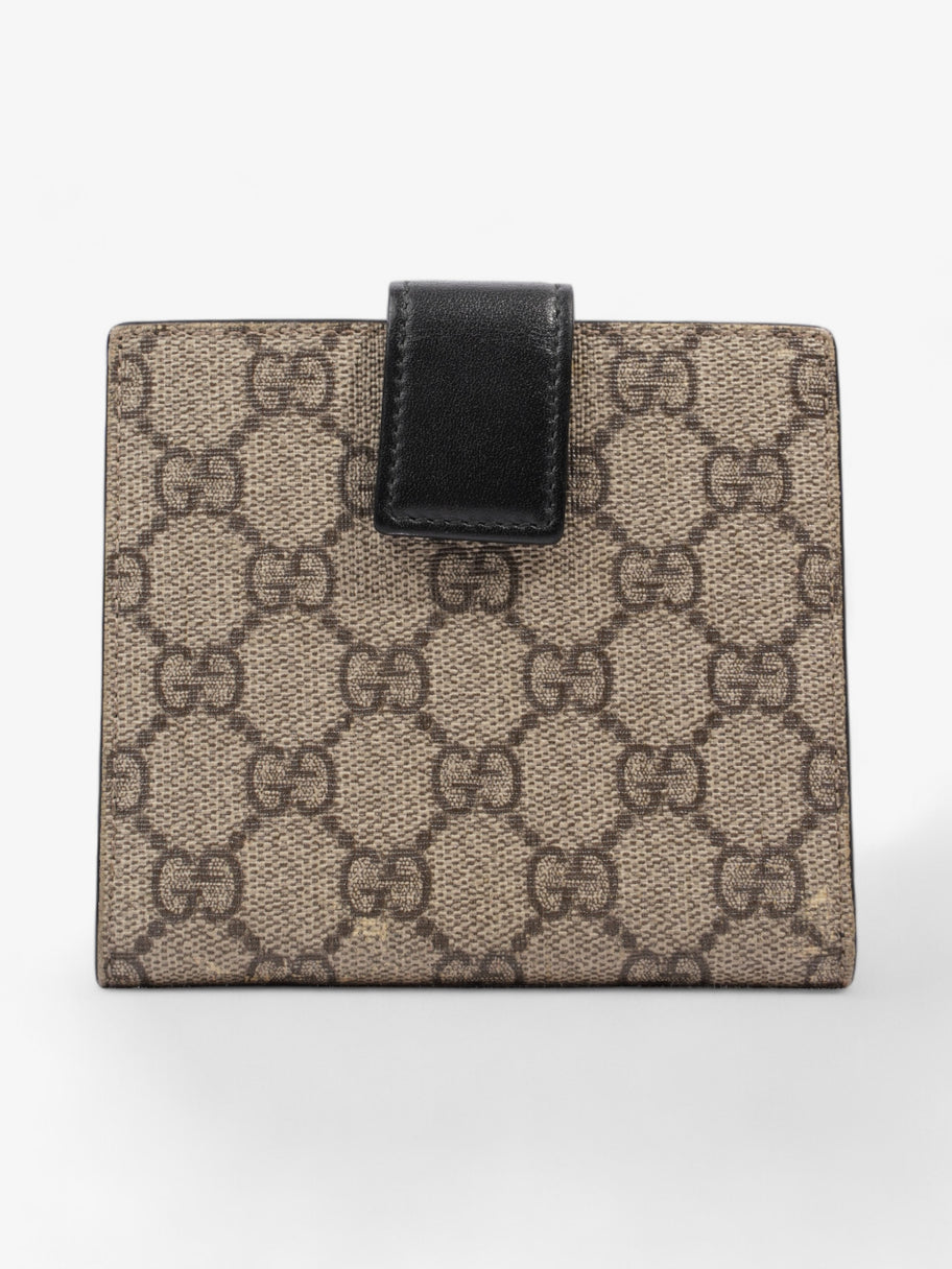 Gucci Padlock Wallet Beige And Ebony GG Supreme / Black Coated Canvas Image 2