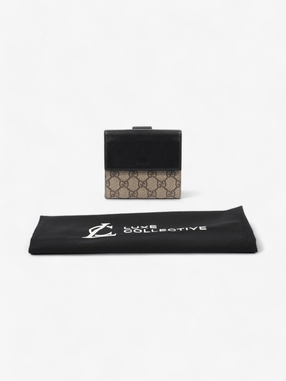 Gucci Padlock Wallet Beige And Ebony GG Supreme / Black Coated Canvas Image 7