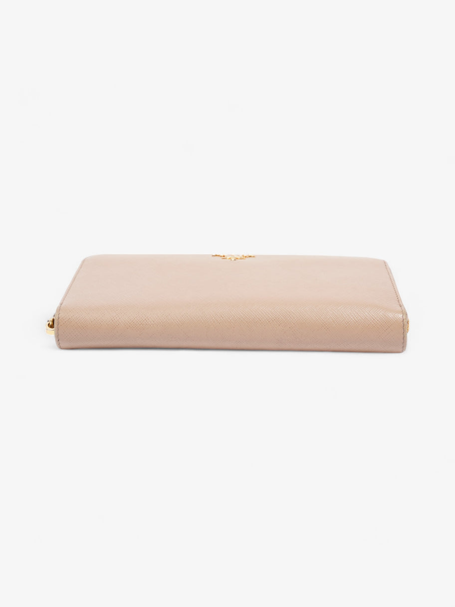 Prada Zip Around Wallet Beige Saffiano Leather Image 5