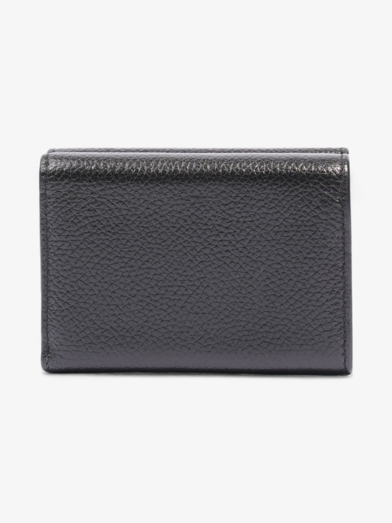  Balenciaga Logo Compact Wallet Black / White Leather