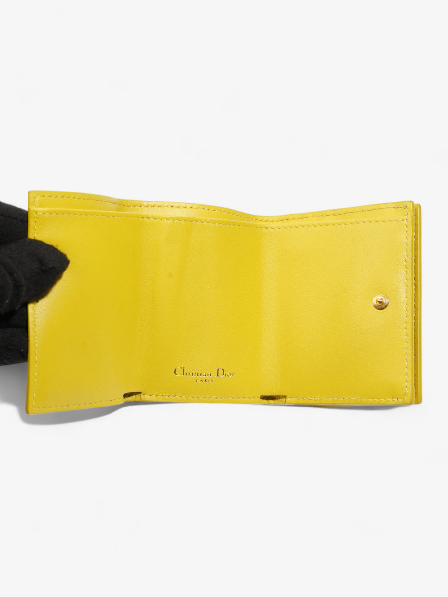 Christian Dior 30 Montaigne Compact Wallet Yellow Leather Image 7