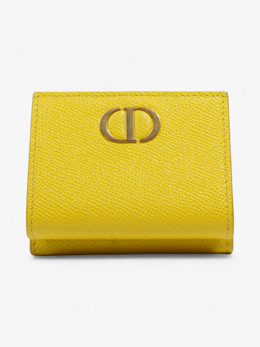 Christian Dior 30 Montaigne Compact Wallet Yellow Leather Image 1