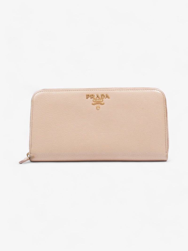  Prada Zip Around Wallet Beige