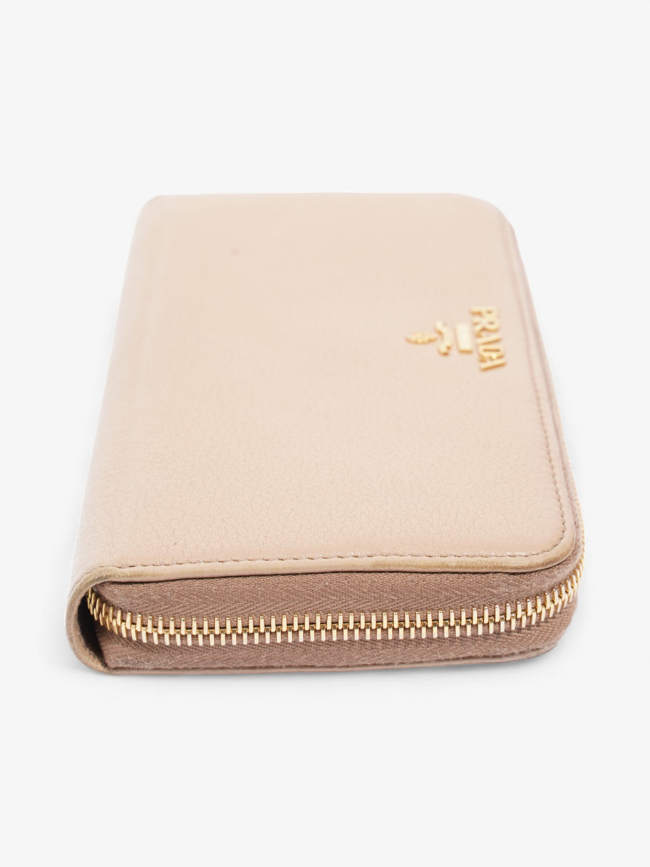 Prada Zip Around Wallet Beige Image 3