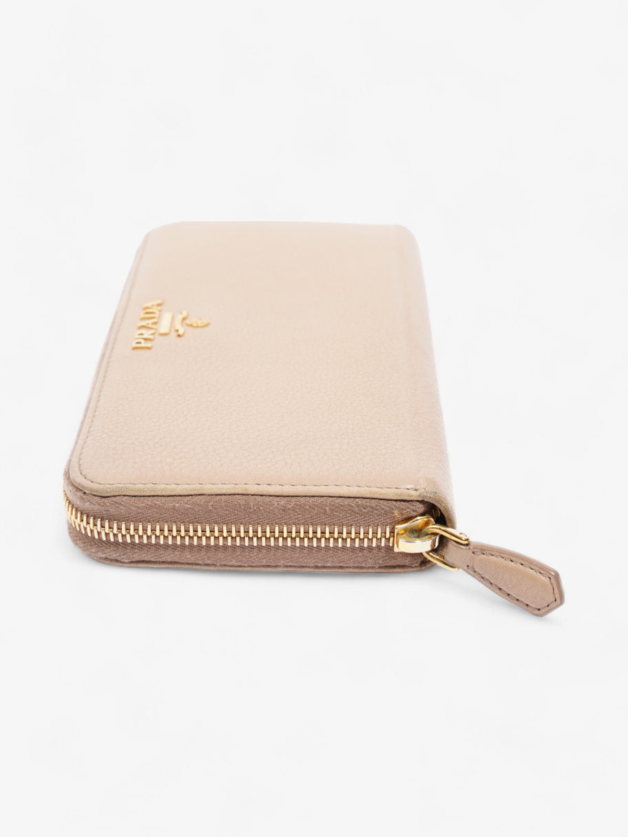 Prada Zip Around Wallet Beige Image 4