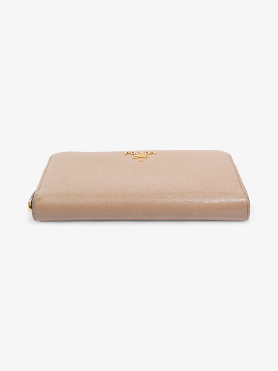 Prada Zip Around Wallet Beige Image 5