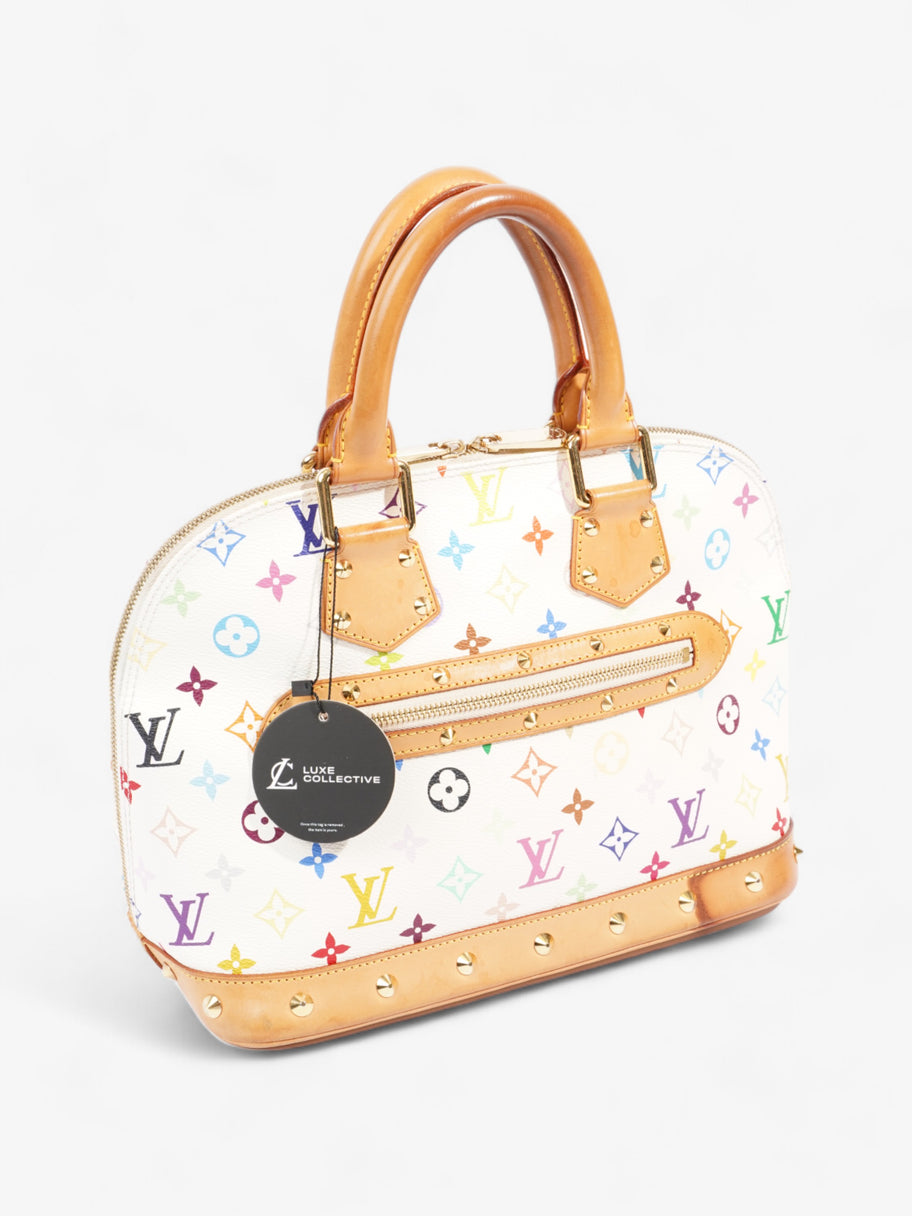 Louis Vuitton Louis Vuitton Alma  White / Multicolour  Canvas PM Image 9