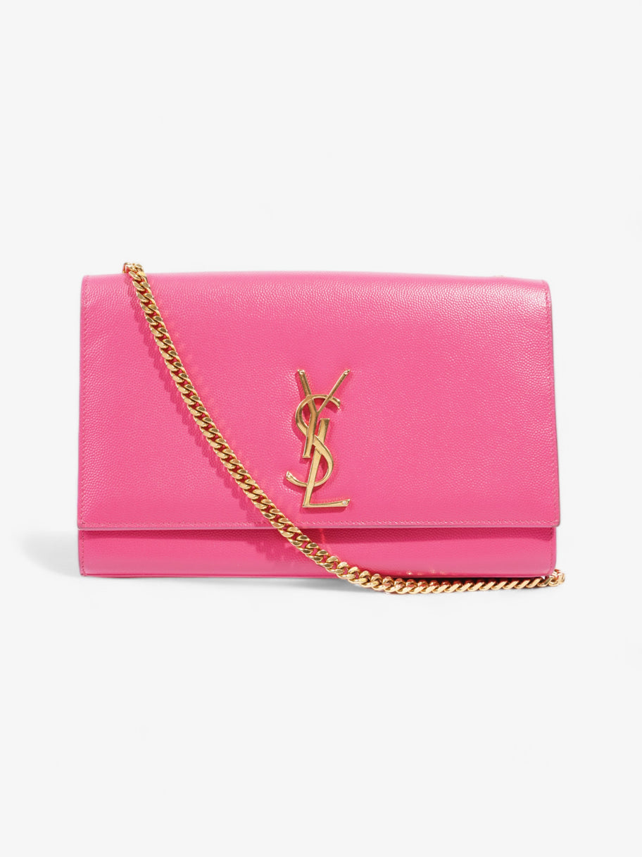 Saint Laurent Kate Neon Pink Grained Leather Image 1